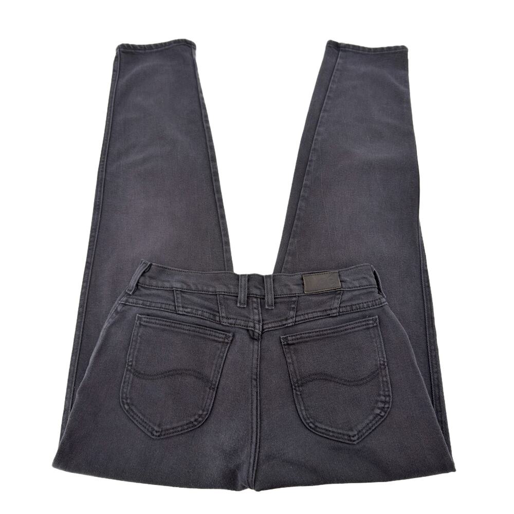 Vintage Lee High-Rise Taper Leg Mom Jeans Womens size 30 x 34 Washed Black - Picture 6 of 13